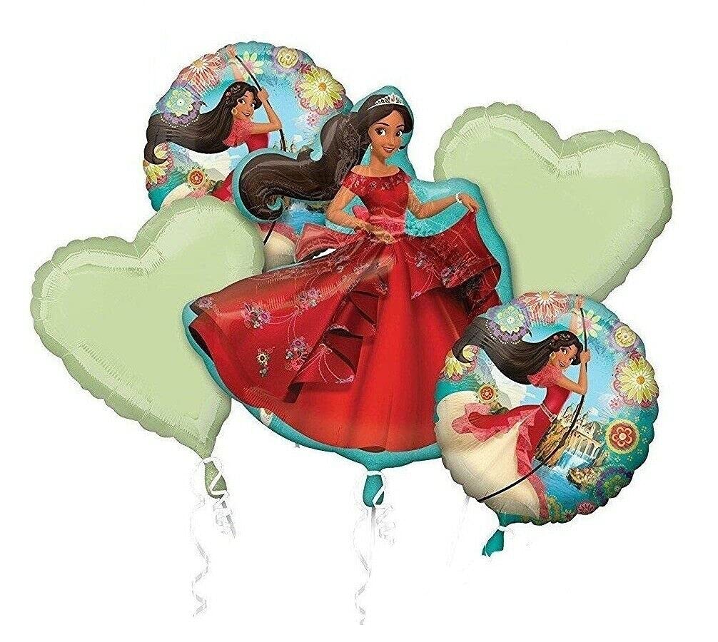 Elena of Avalor Birthday Party Decorations - Foil Mylar Balloon Bouquet for Girls' Princess Themed Celebration