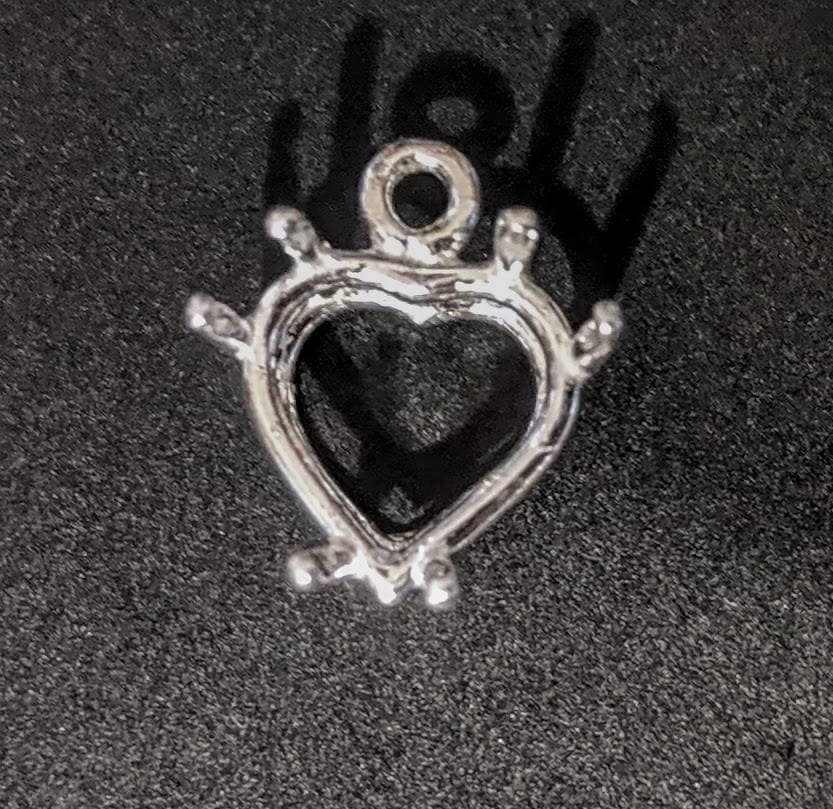 Sterling Silver or 14k Gold 8mm-16mm Heart Shaped Dangle Pendant Setting - Handcrafted in USA - Jewelry Making Supplies for Necklaces, Bracelets & DIY Crafts