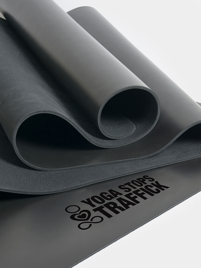 Yoga Stops Traffick The Grip Mat Compact 4mm - Non-Slip Yoga Mat for Hot Yoga, Pilates & Home Workouts - Perfect for Travel & Studio Use