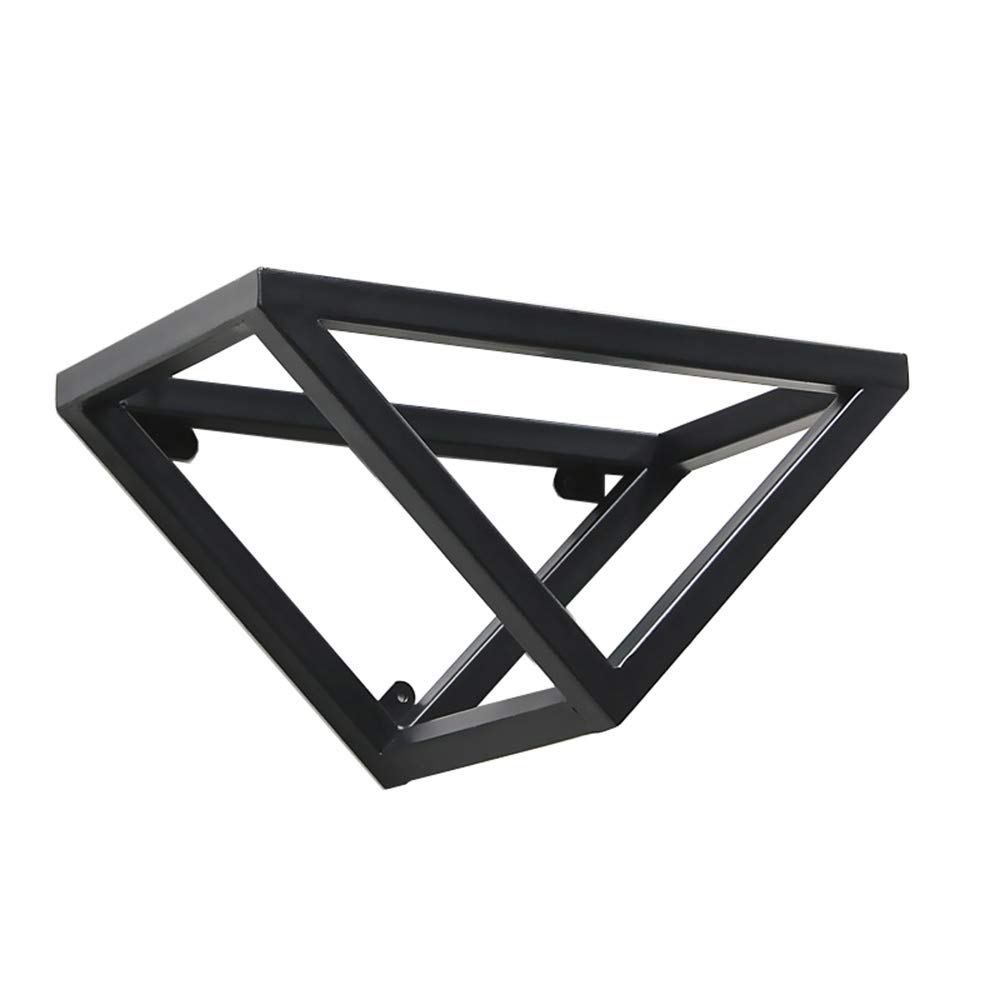 Wall-Mounted Floating Shelves - Black Commercial Clothing Rack & Laundry Hanger - Space-Saving Storage Solution for Bedroom, Closet, Retail Store & Laundry Room Organization