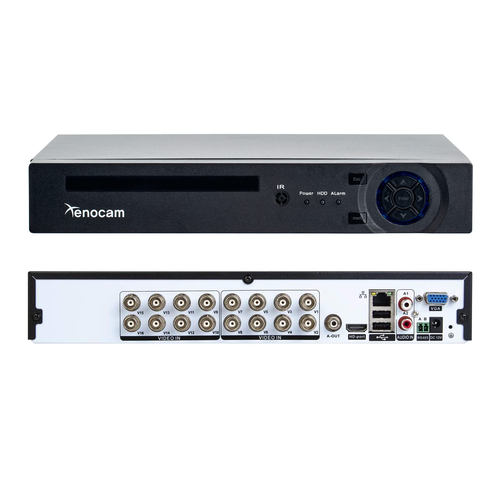 16CH 1080N Hybrid 5-in-1 AHD DVR Security System (1080P NVR + AHD + Analog + TVI + CVI) - Standalone CCTV Surveillance Video Recorder with Motion Detection - Ideal for Home & Business Security (HDD & Cameras Sold Separately)