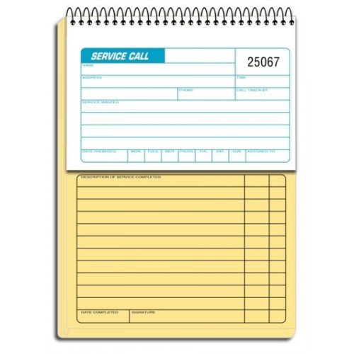 Service Call Books Consecutively Numbered - Professional Business Log for Service Technicians | Track Appointments & Work Orders Efficiently