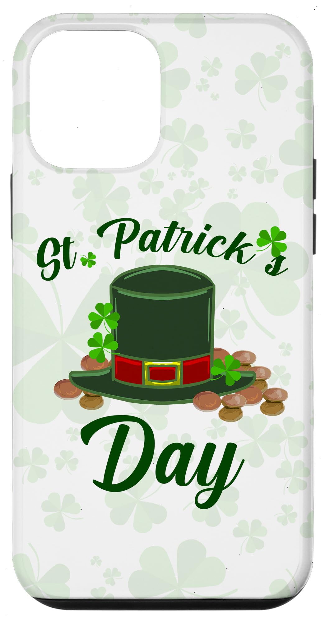 iPhone 12 Mini Case with St. Patrick's Day Design - Leprechaun Hat, Shamrock & Clover Coins | Perfect for St. Patrick's Day Celebrations & Irish-Themed Parties