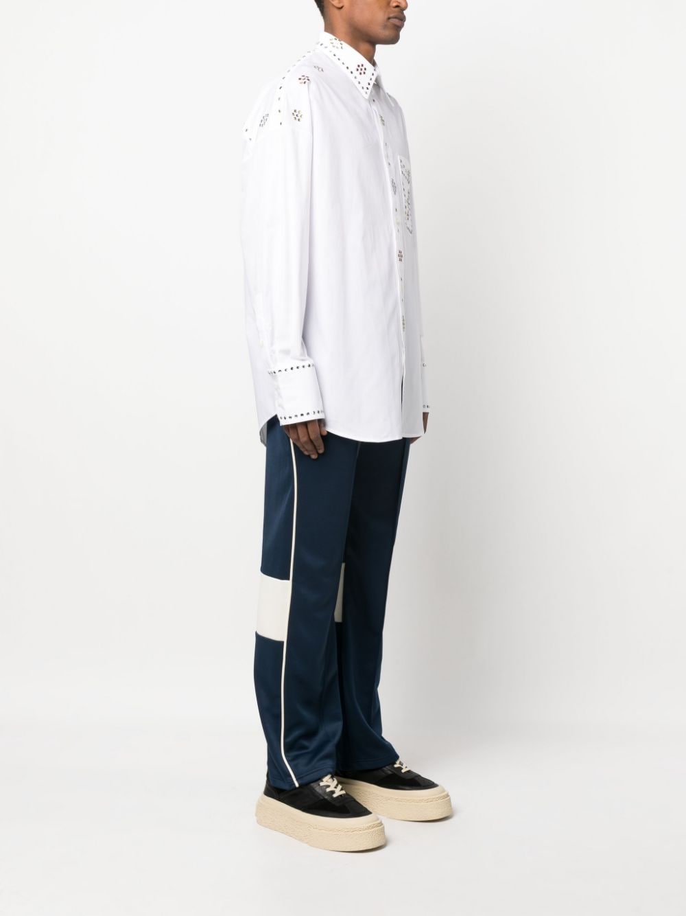 Premium BLUEMARBLE Men's White Casual Shirts - Breathable Cotton Comfort Fit for Office, Travel & Everyday Wear