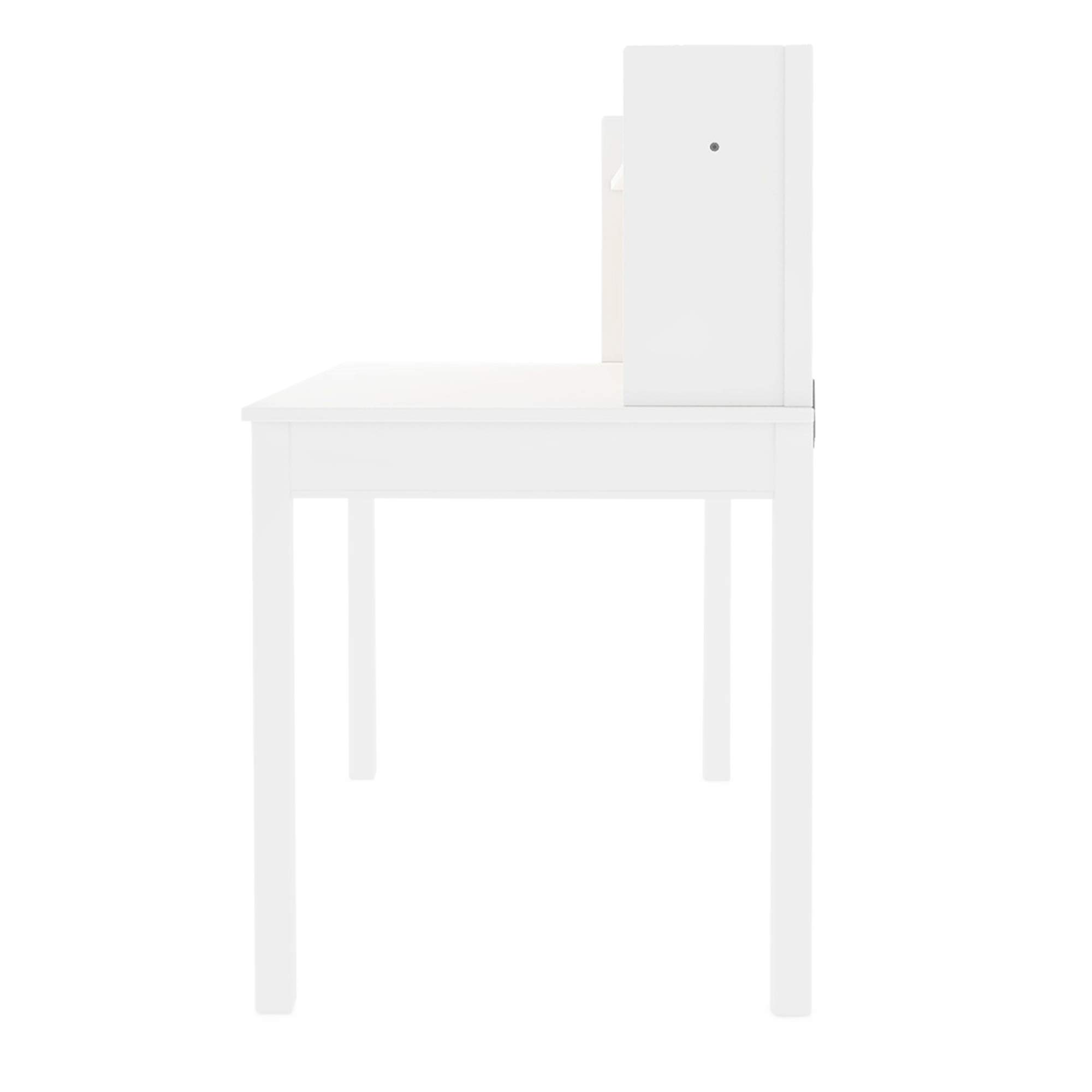 Guidecraft Martha Stewart Kids' Wooden Study Desk with Hutch, Chair & Storage - Cream White | Children's Bedroom Furniture Set with Corkboard for Ages 5-12 | Perfect for Homework, Art Projects & Study Space Organization