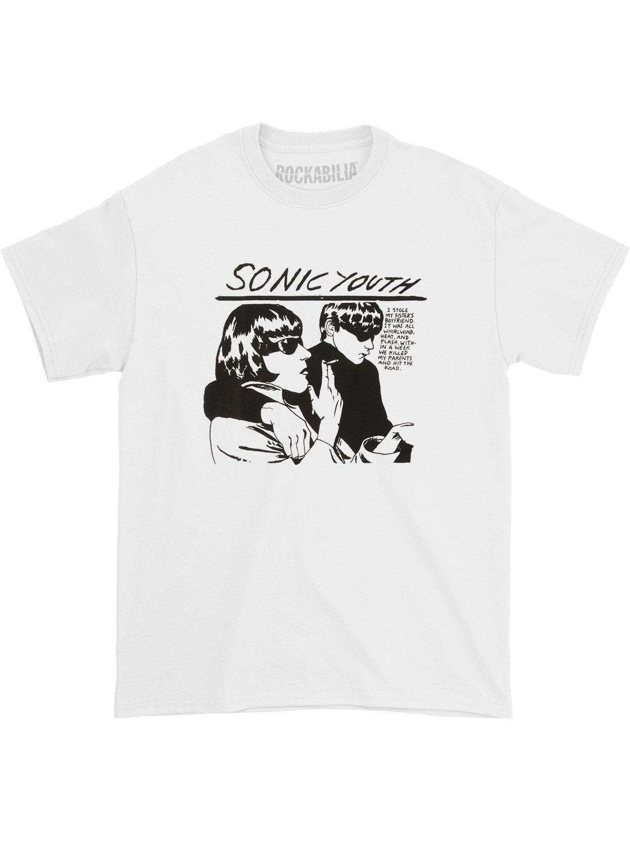 Sonic Youth Men's White Goo Graphic T-Shirt - 100% Cotton Band Tee for Concerts & Casual Wear