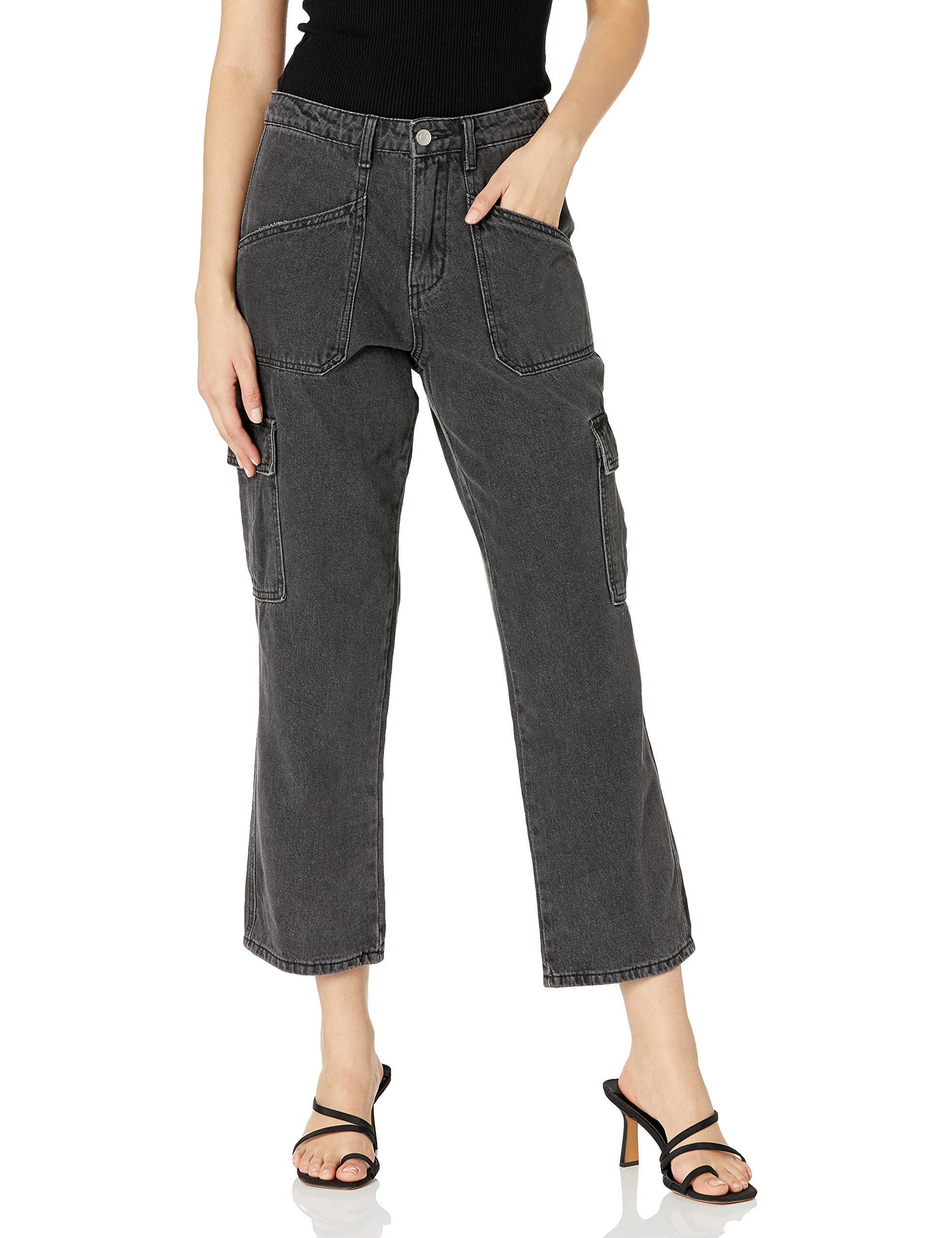 KENDALL + KYLIE Women's Cargo Pants - High Waist Casual Trousers with Pockets | Amazon Exclusive | Perfect for Streetwear, Travel & Everyday Fashion