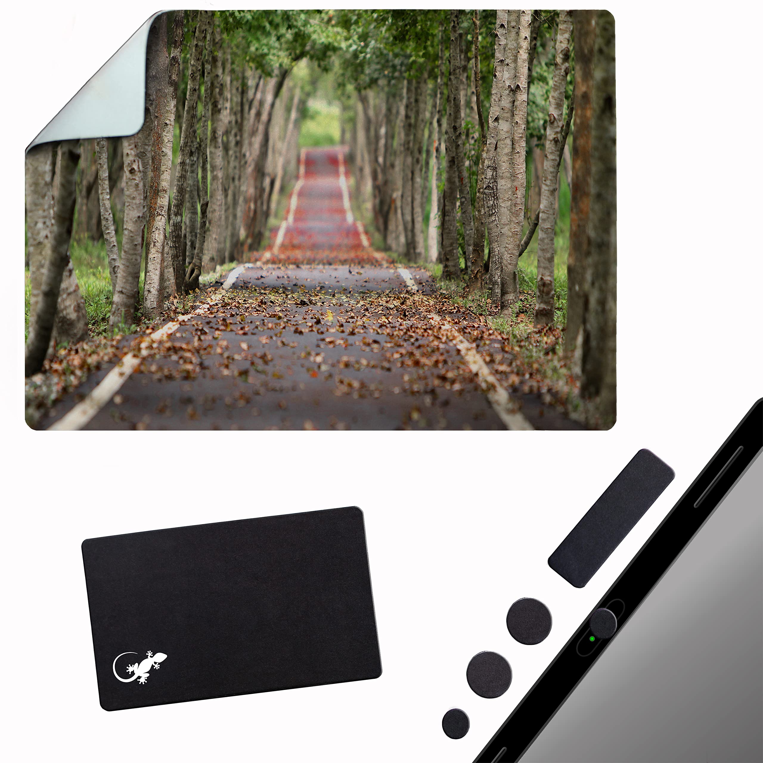 Non-Slip Adhesive Mouse Pad - Peel & Stick for Any Surface - Portable Travel Mouse Pad with Strong Grip - Perfect for Laptops, Desks & Glass Surfaces - Ideal for Office, Gaming & Travel Use