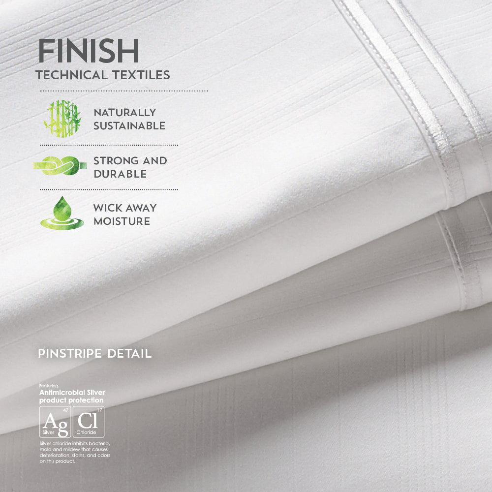 PureCare Premium Bamboo Sheet Set - Soft Breathable Cooling Bed Sheets - Queen Size 4-Piece Set - Eco-Friendly Luxury Bedding for Hot Sleepers & All Seasons Use