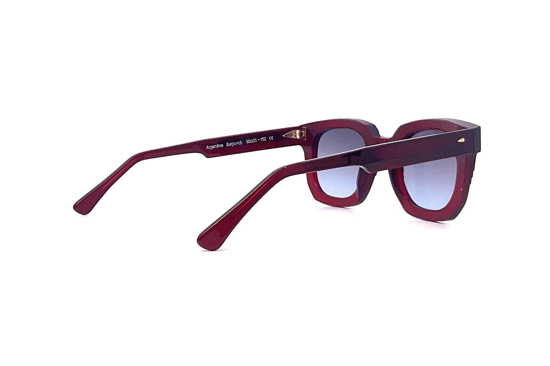 Ahlem Argentine Sunglasses - Burgundy & Blue Gradient Lens - Stylish UV Protection for Outdoor Activities & Fashion