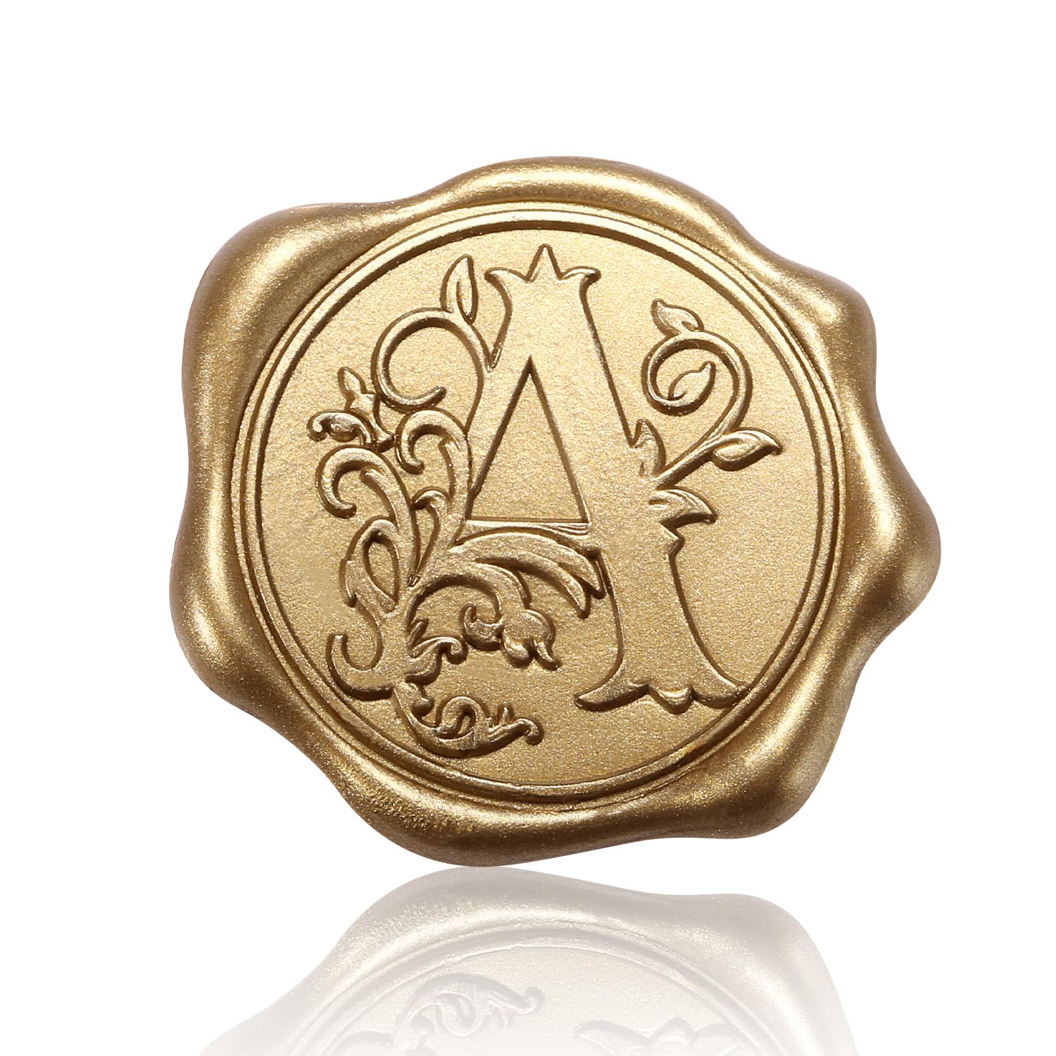 50pcs Self-Adhesive Gold Alphabet Wax Seal Stickers - Elegant Letter Seals for Wedding Invitations, Christmas Cards & Party Decor (Bronze) - Perfect for DIY Scrapbooking, Envelope Sealing & Vintage Style Gift Wrapping