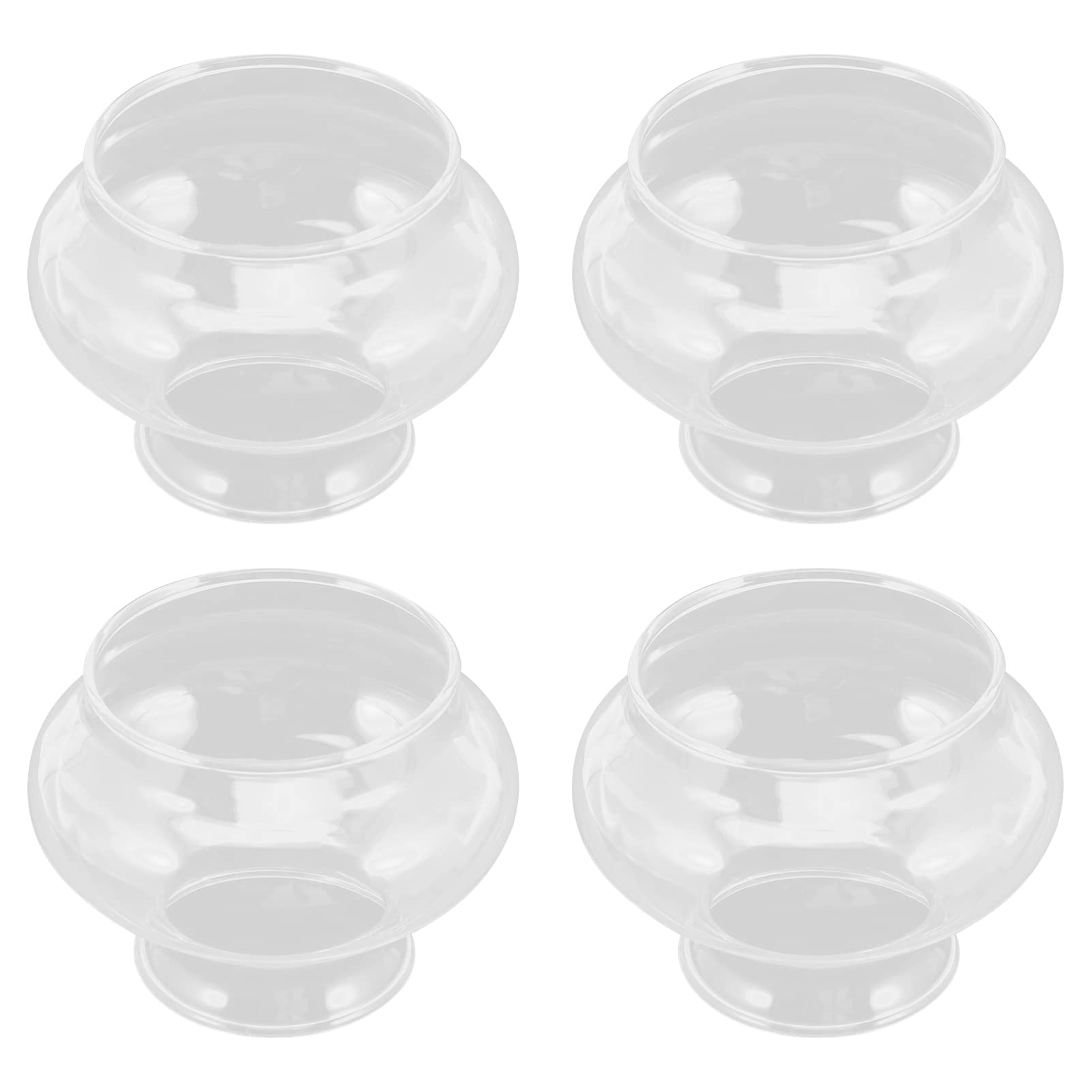 Uonlytech 3 Inch Oil Lamp Shade Replacement - High-Temperature Resistant Kerosene Lamp Cover, Transparent Chimney for Oil Burners (2 Pack) - Perfect for Vintage Decor, Emergency Lighting & Outdoor Camping