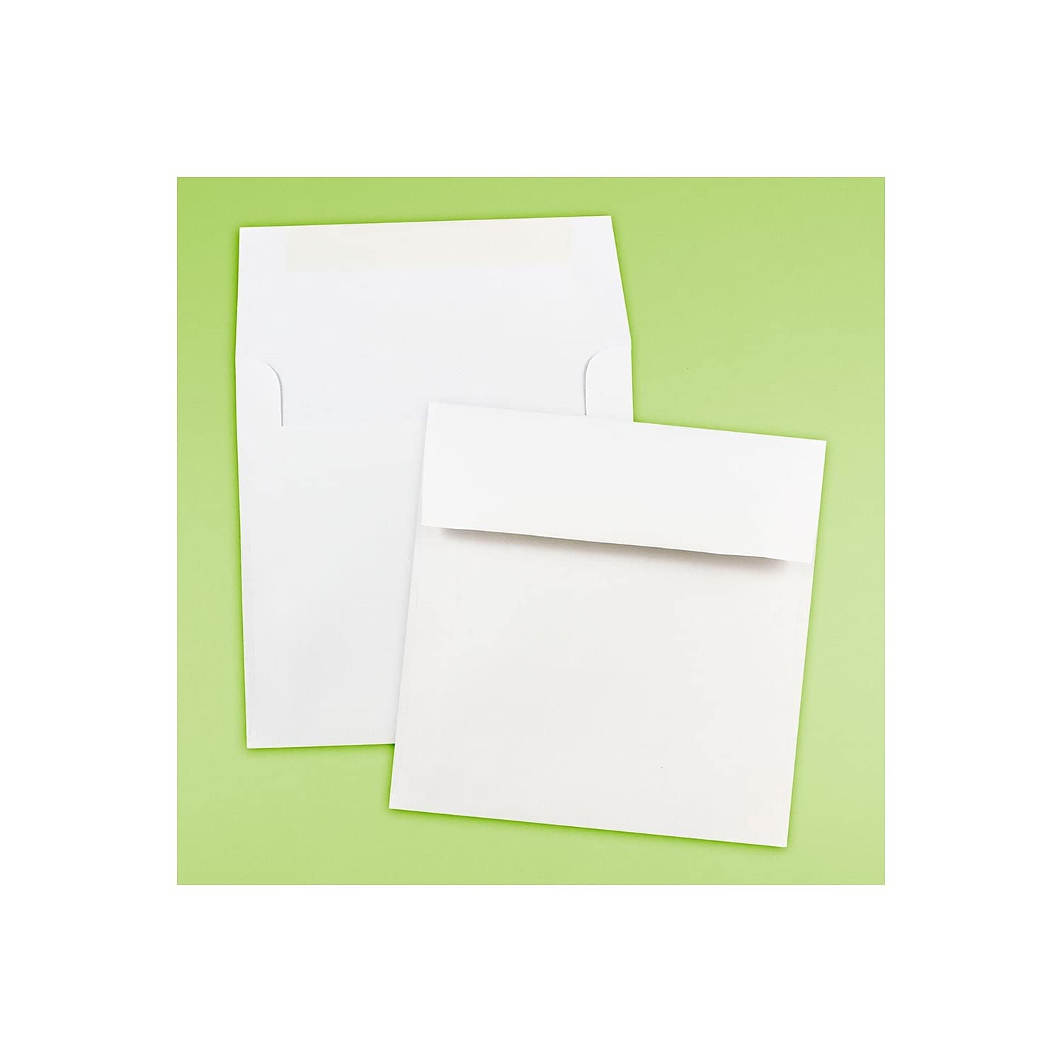 JAM PAPER 8 x 8 Inch Square Peel & Seal Invitation Envelopes - White (250 Pack) - Perfect for Wedding Invitations, Greeting Cards, and Party Invites