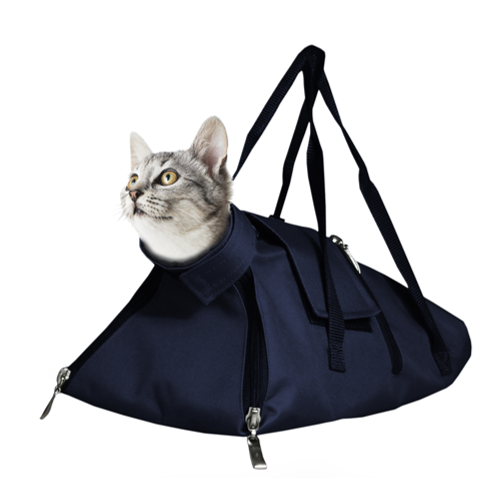 Veterinary Cat Restraint Bag with Ultrasound Window - Portable Pet Carrier for Vet Visits & Grooming - Secure & Comfortable for Cats & Small Dogs