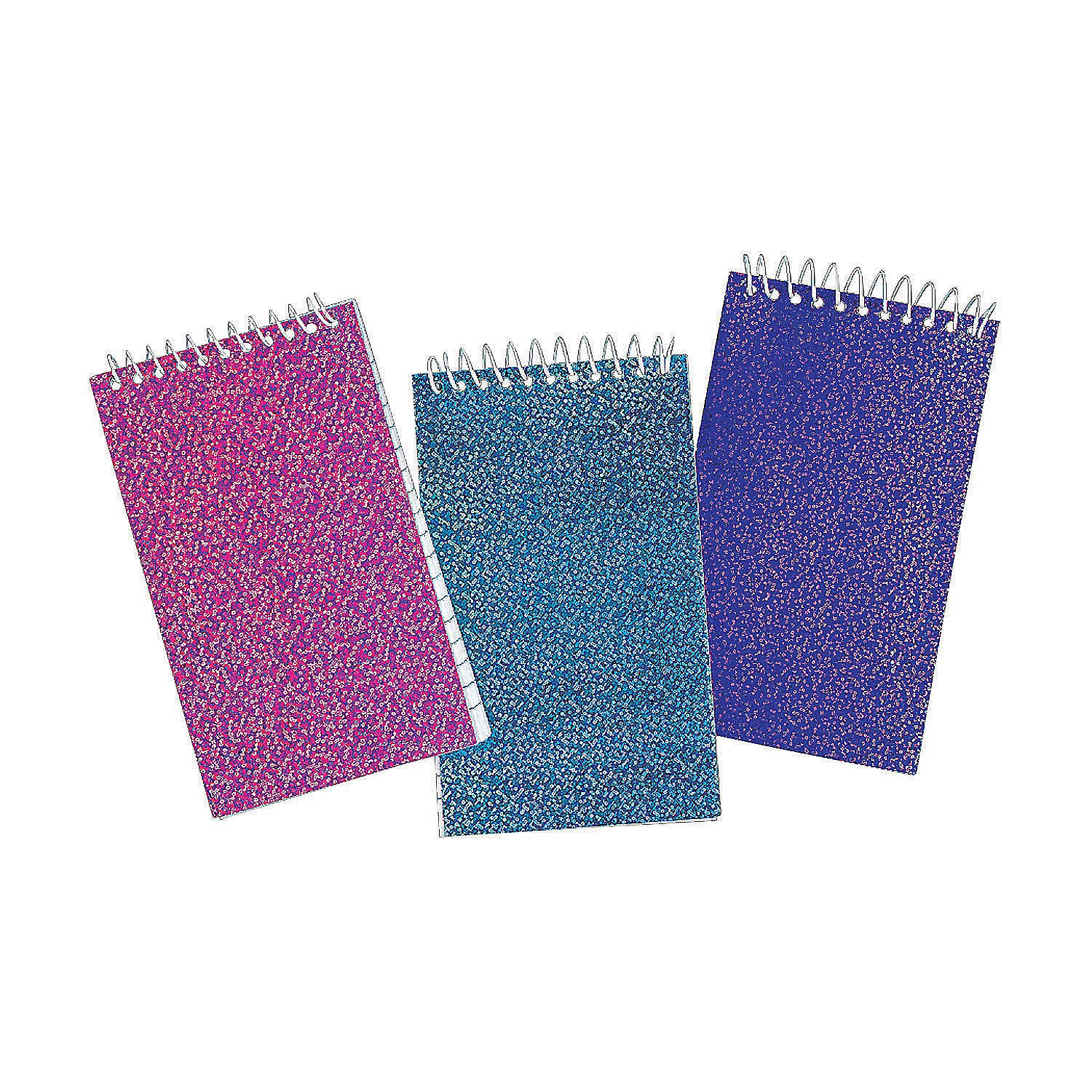 Glitter Spiral Notepads Bulk Pack of 24 - Colorful Sparkly Memo Pads for Party Favors, Giveaways, School Supplies & Office Stationery - Perfect for Birthdays, Weddings & Classroom Rewards