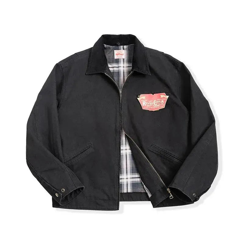 Men's Street Style Harrington Jacket - Lightweight Windbreaker for Casual Wear & Outdoor Activities | Urban Fashion, Spring & Fall Outerwear