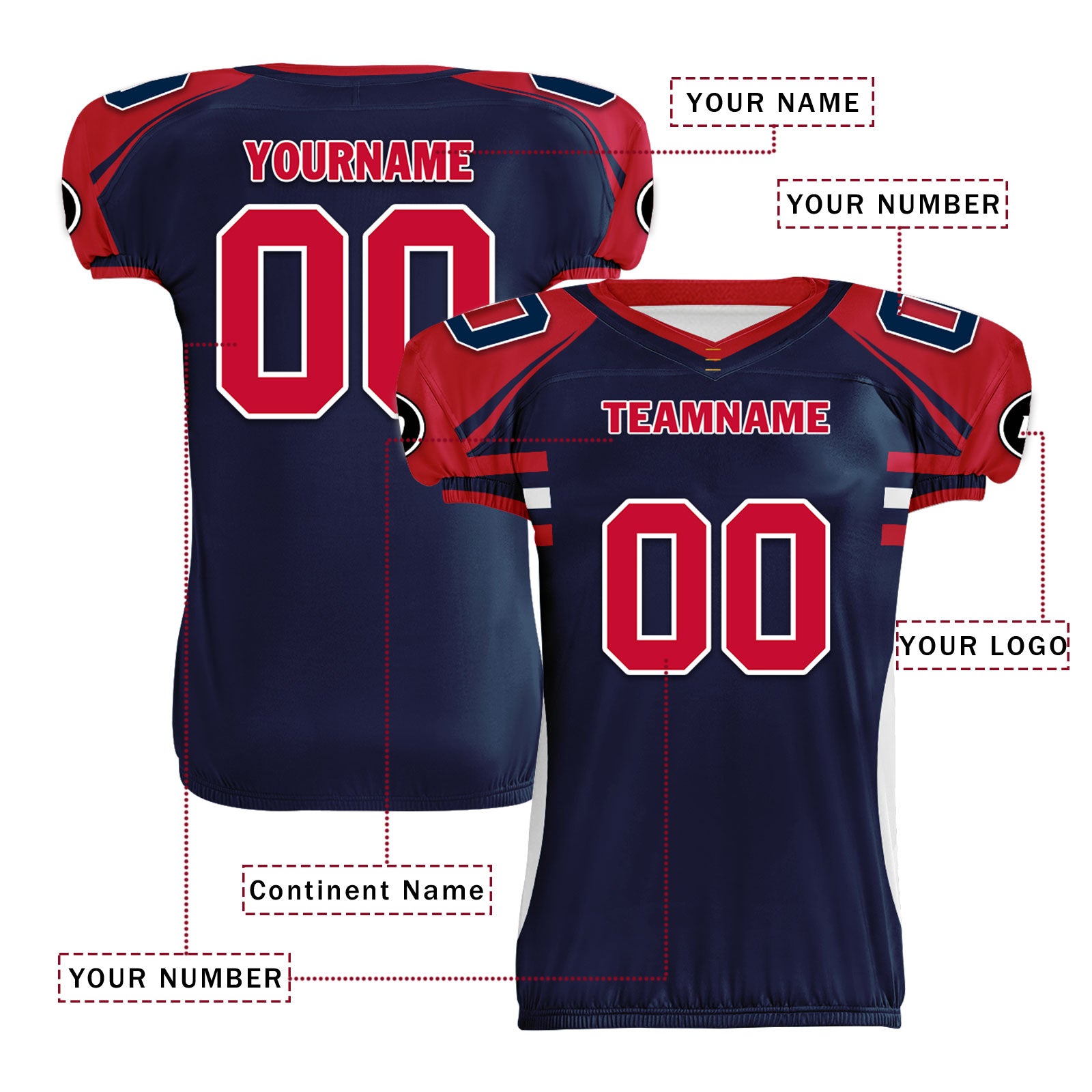 Custom Blue & White Massachusetts High Performance American Football Jersey FBJ06 D023001 - Perfect for Game Day, Team Sports & Fan Support