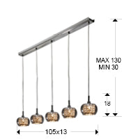 Arian Dimmable Kitchen Pendant Light with Chrome Finish - Perfect for Modern Dining Room, Island, or Countertop Lighting
