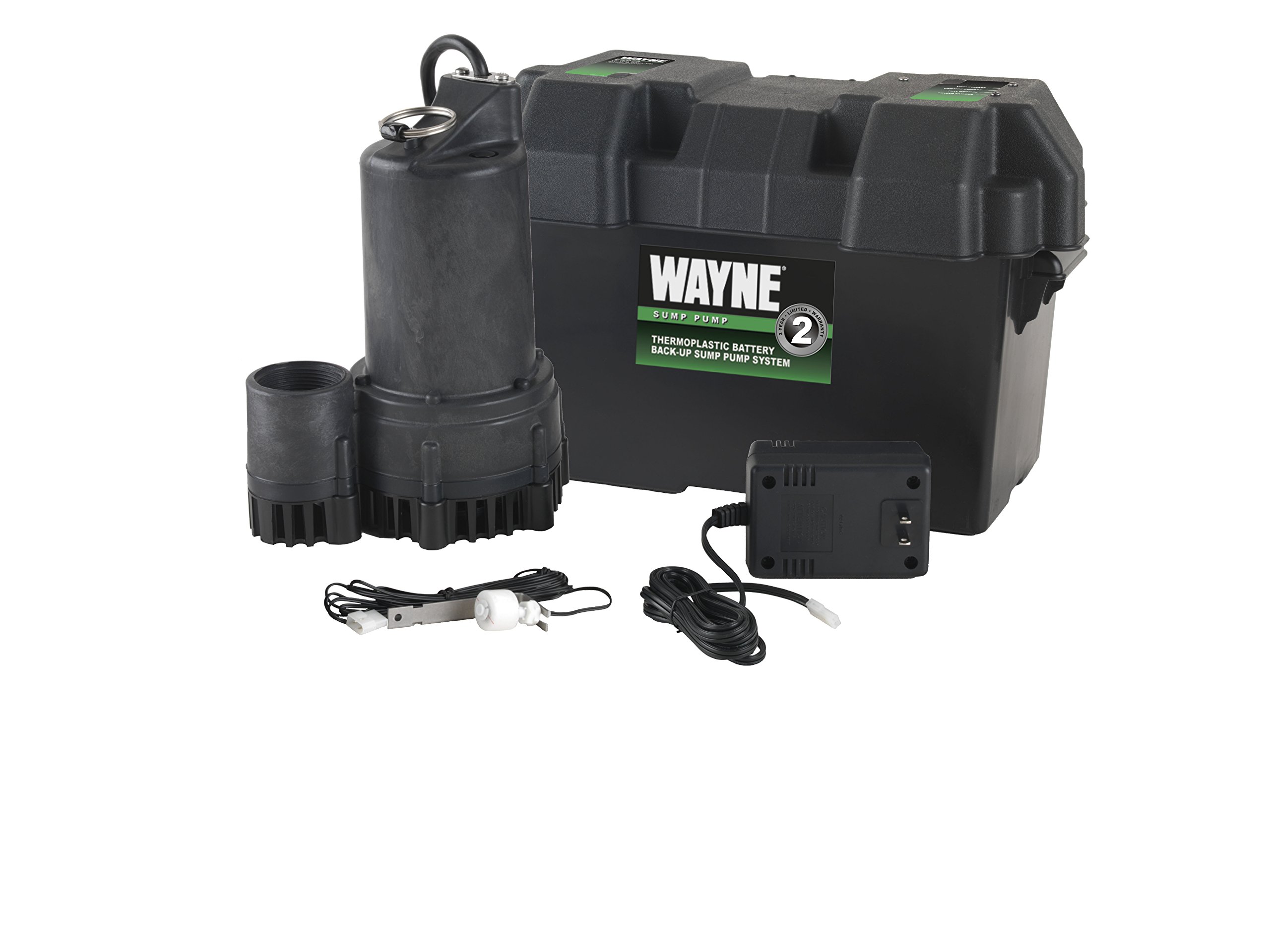 WAYNE ESP25 12 Volt Battery Backup Sump System with Alarm - Emergency Basement Flood Protection for Power Outages & Heavy Storms