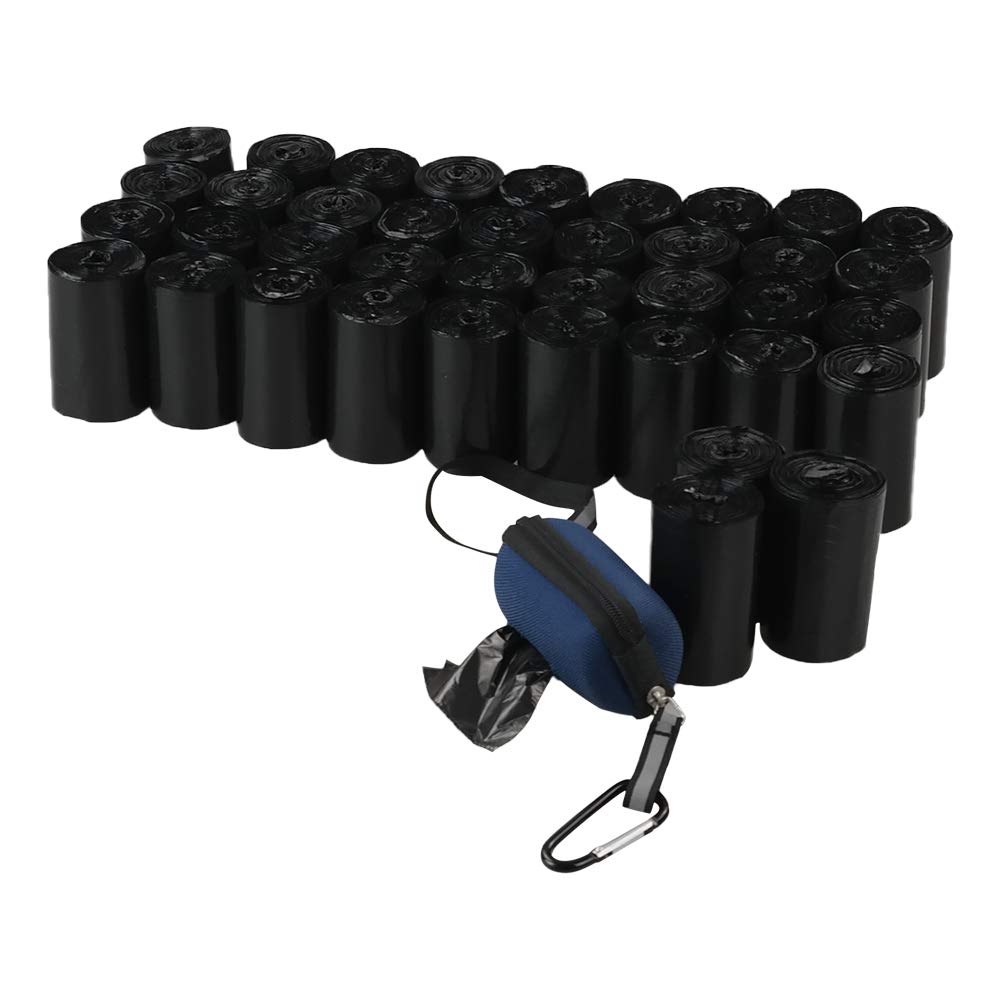 **Eco-Friendly Dog Poop Bags with Free Dispenser - 1400 Bags (40 Rolls), Black - Biodegradable Pet Waste Bags for Dogs, Perfect for Walks, Parks & Travel**