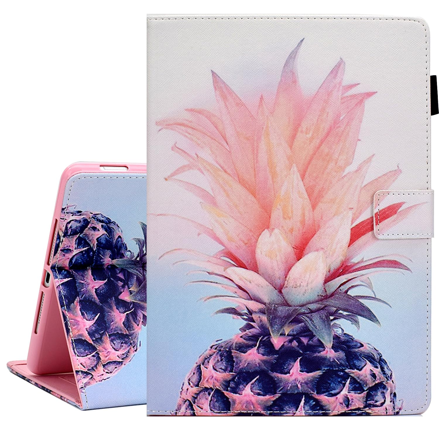 Premium iPad 10.2 Case for 9th/8th/7th Generation (2021/2020/2019) & iPad Pro 10.5/Air 3 Case - Durable Protective Cover with Auto Sleep/Wake - Perfect for Work, School, and Travel - Pineapple Design