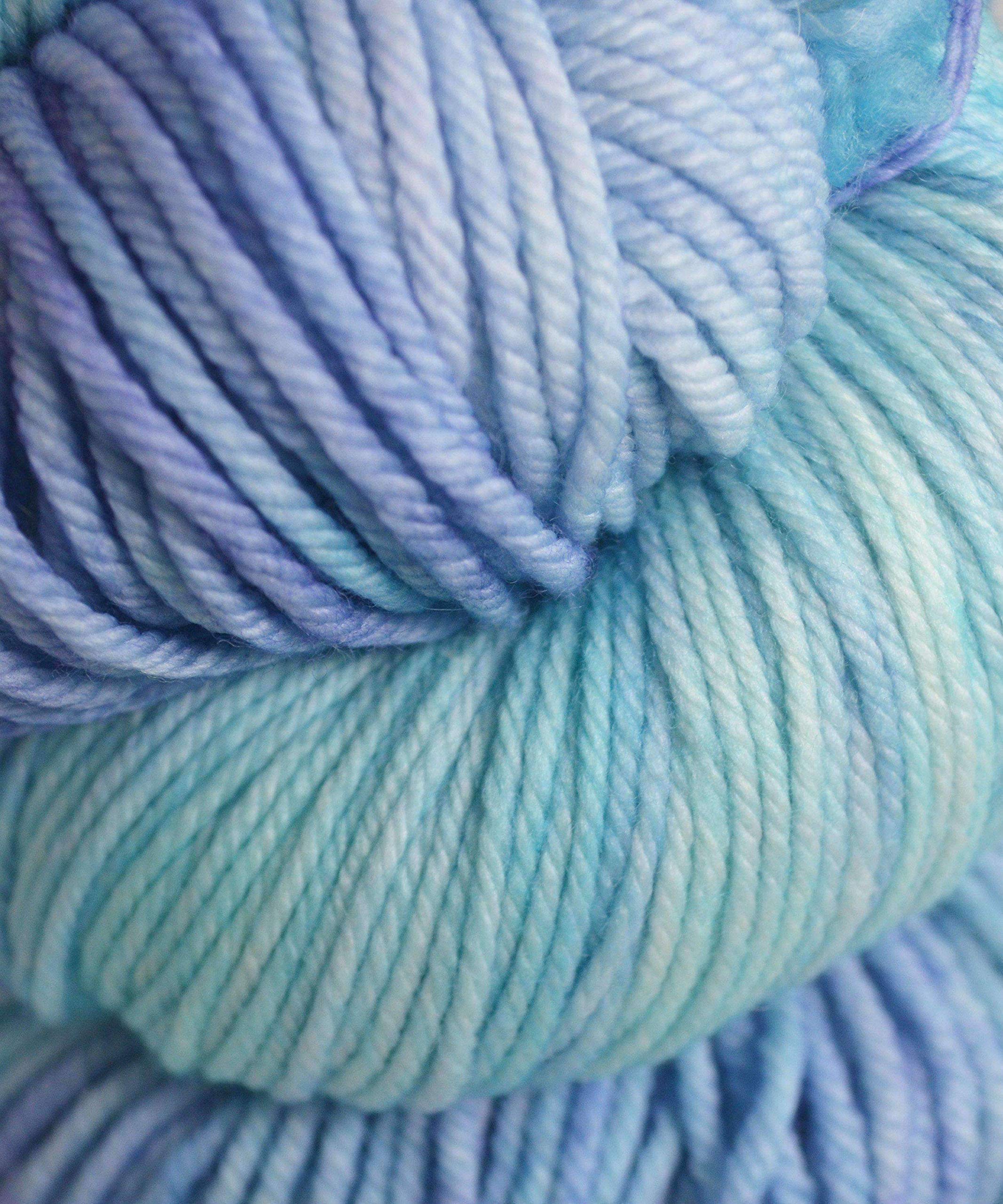 Malabrigo Rios Aquamarine 100% Superwash Merino Wool Worsted Weight Yarn - Soft Knitting & Crochet Yarn for Sweaters, Scarves, and Blankets