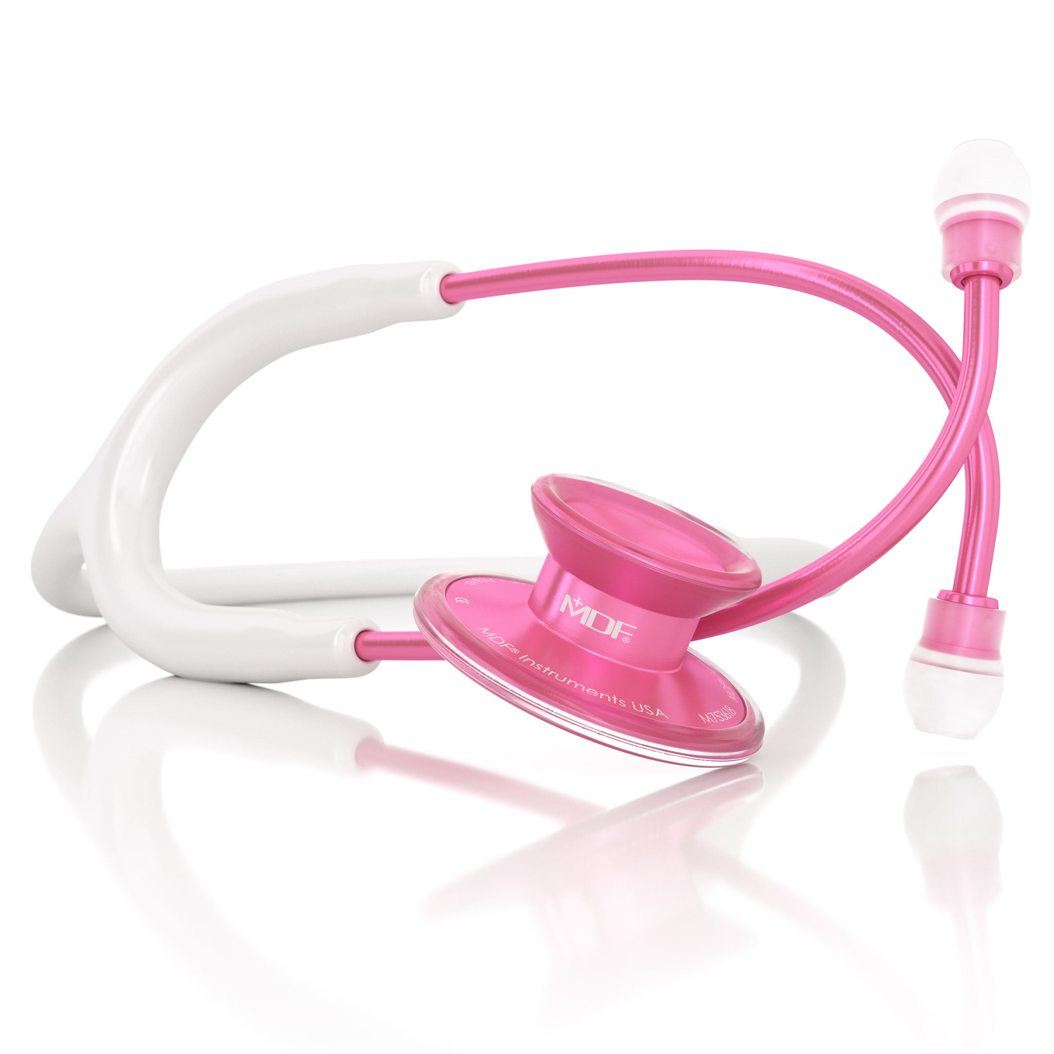 Acoustica® Pink and White Stethoscope - Professional Medical Stethoscope for Nurses, Doctors & Students - Ideal for Clinical Use, Hospital Rounds & Medical Training