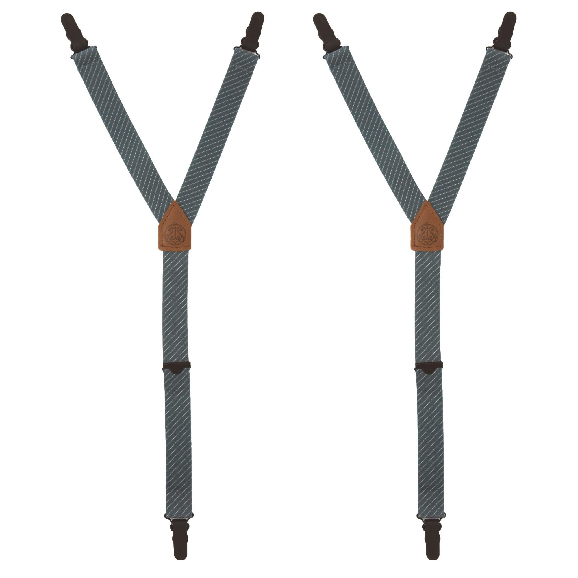 Premium Elastic Shirt Stays with Leather Patches - Adjustable Shirttail Suspenders with Heavy-Duty Metal Clips for Dress Shirts | Perfect for Military, Police Uniforms & Formal Business Attire