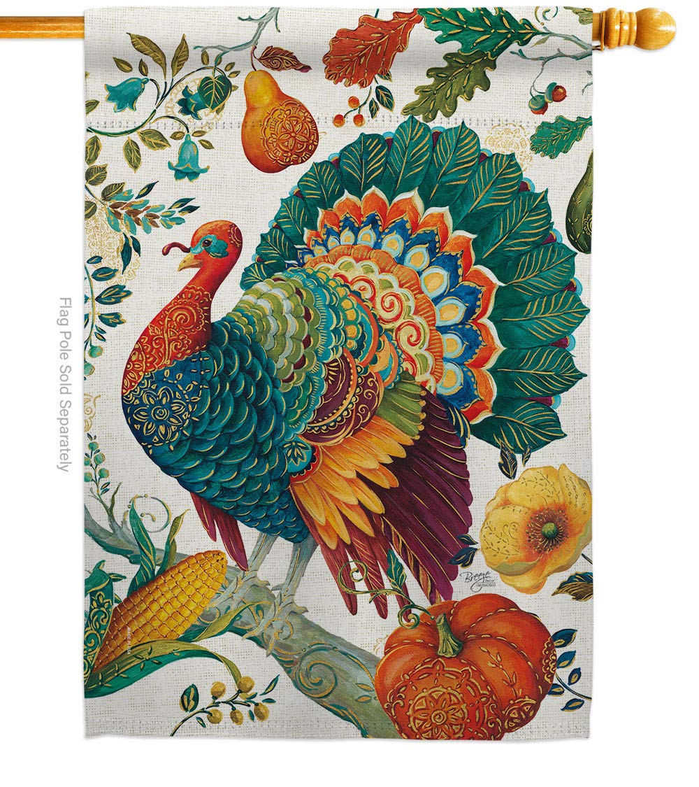 Breeze Decor Suzani Turkey Vertical House Flag 28x40
