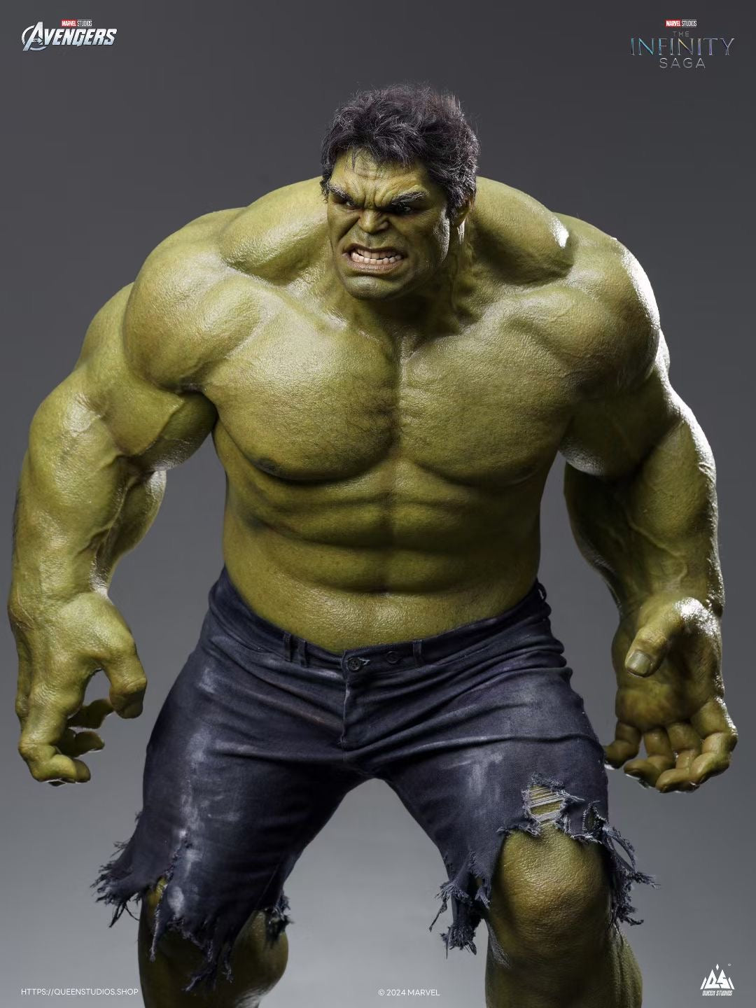 Queen Studio Licensed Hulk Collectible Figure - Official Marvel Avengers Merchandise for Display & Gifts