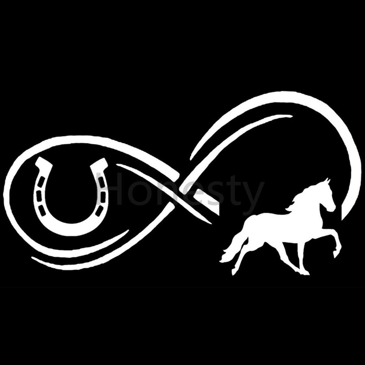 Eternity Infinity Heart Horse Car Decal - 8