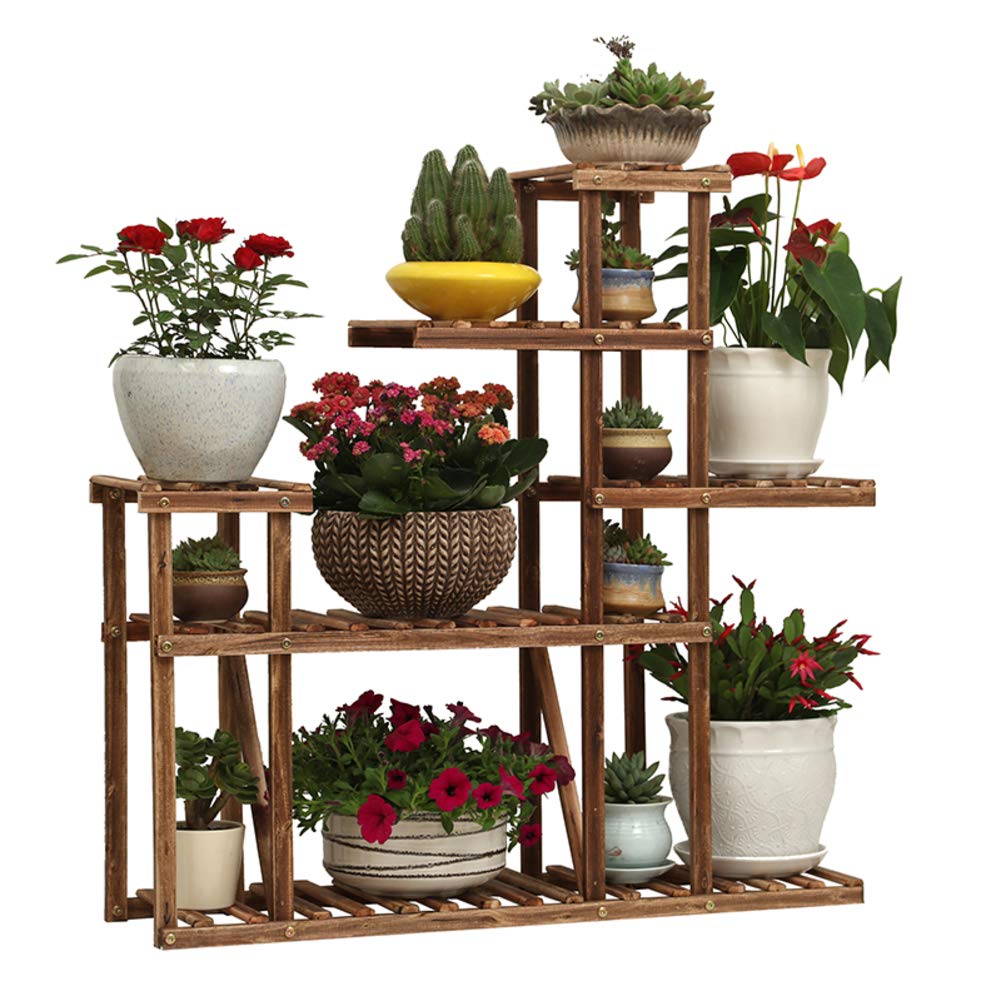 Wooden Plant Stand Shelf - 3-Tier Flower Rack for Indoor/Outdoor Plants | Perfect for Home, Garden, Patio & Corner Decor | Sturdy Display Shelf for Potted Flowers, Succulents & Herbs