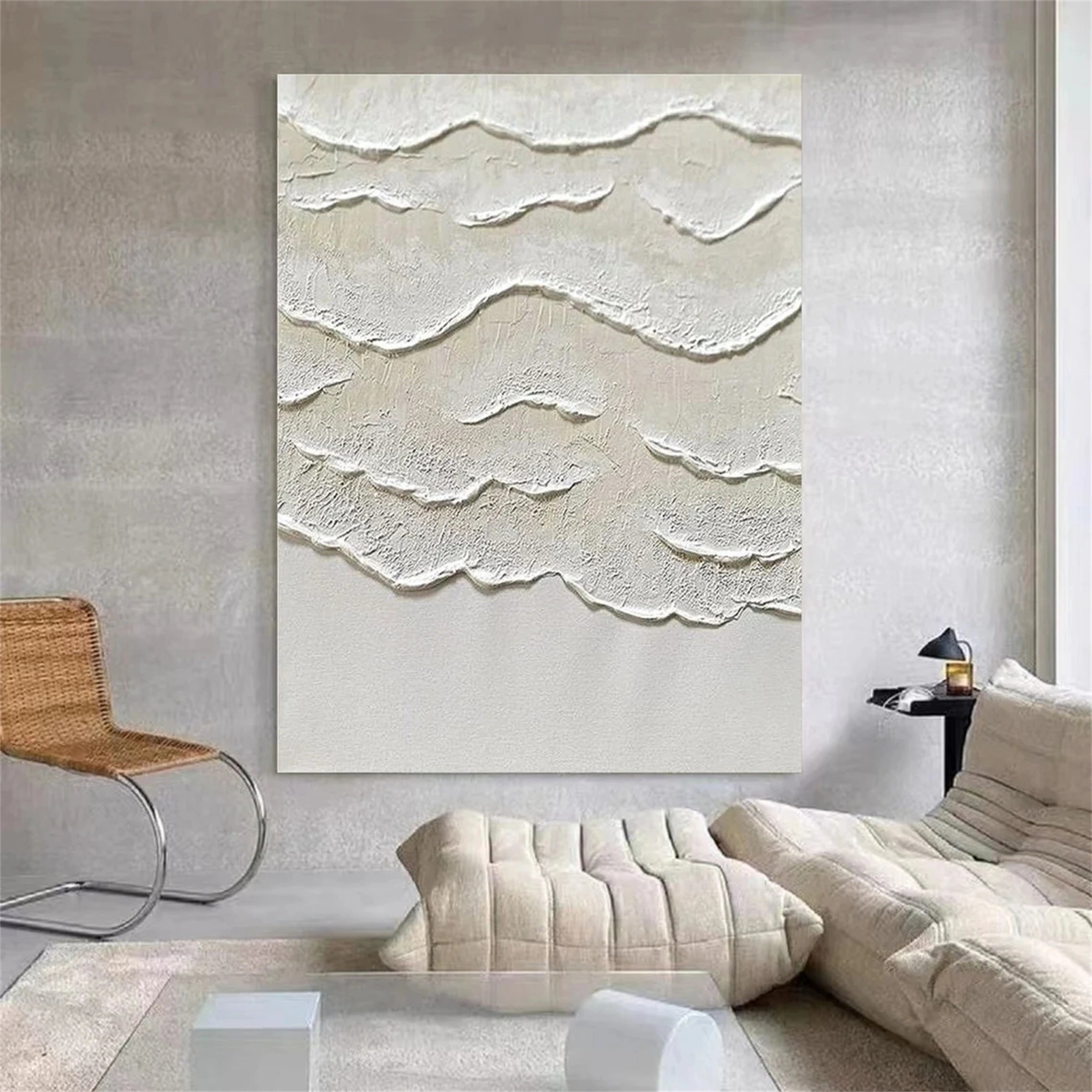 Ocean and Sky Painting #OS 111 - Handmade Canvas Wall Art for Home Decor, Office & Living Room - Coastal Landscape Seascape Artwork