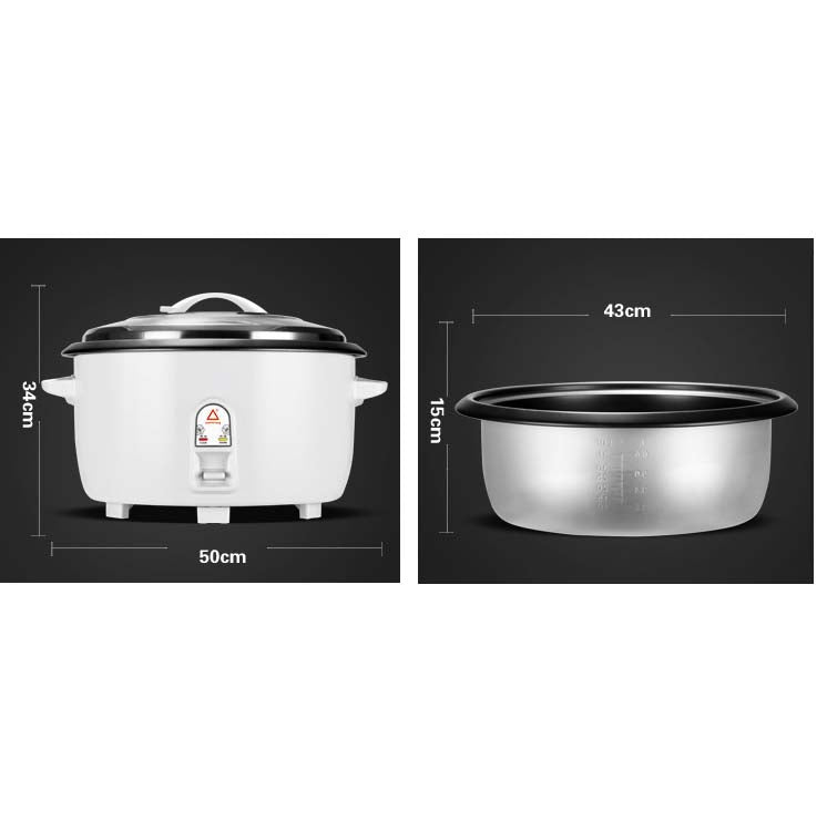 13L Commercial Rice Cooker for Restaurant & Hotel - Non-Stick, Automatic, Insulated - Perfect for Bulk Cooking, Buffets, and Catering Services