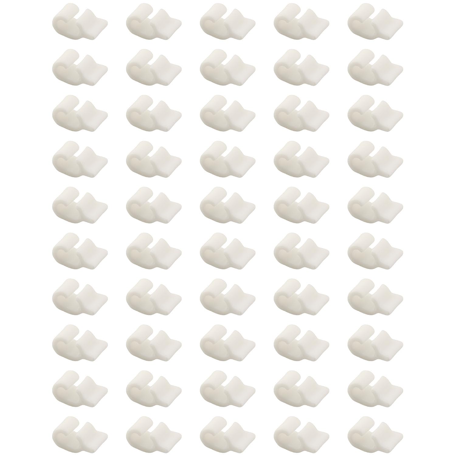TAODAN 50PCS Heavy Duty Plastic Cabinet Buckles - DIY Storage Clips for Pet Playpen, Cage Door Locks (Fits 3-5mm Grid Panels) - Ideal for Chicken Coops, Rabbit Hutches & Hamster Cages - White | Secure Animal Enclosures & Storage Solutions