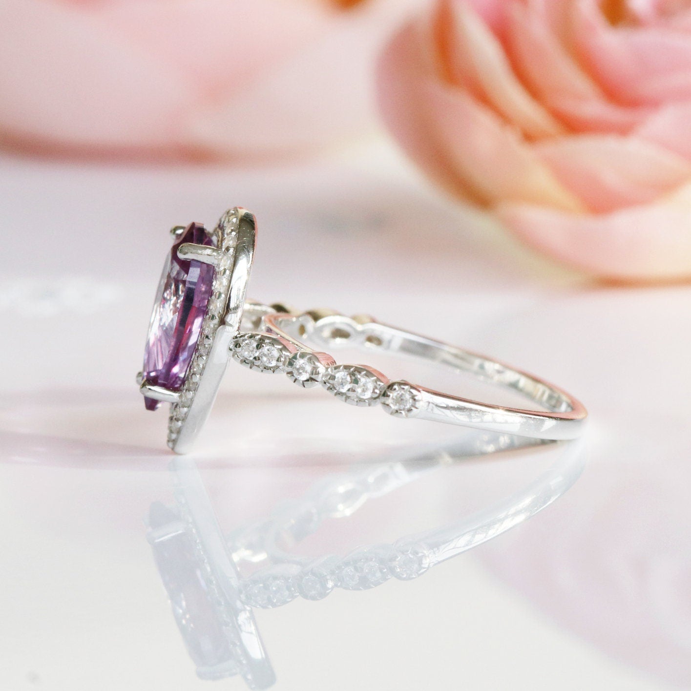 Exquisite Alexandrite Ring in Sterling Silver | Color Changing Gemstone Jewelry for Women | Perfect for Engagement, Anniversary & Special Occasions