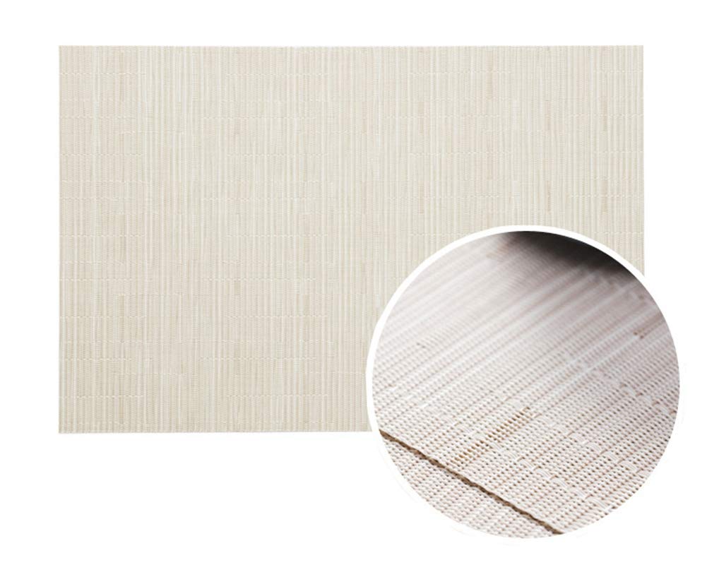 Heat-Resistant & Stain-Resistant Non-Slip Placemats Set of 4 - 11.8x17.7 Inch Washable Insulated Table Mats for Kitchen Dining, Home Decor - Perfect for Everyday Meals, Dinner Parties & Holiday Gatherings (Off-White)