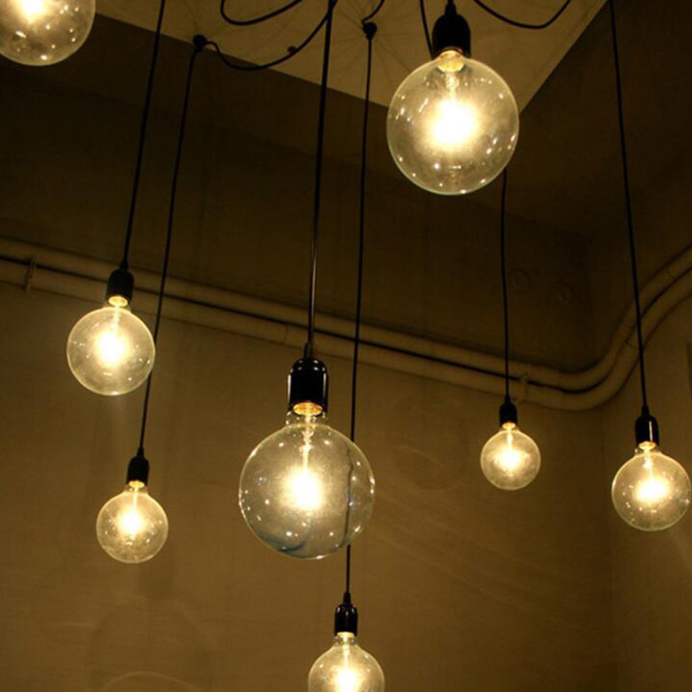 Vintage 10-Light Chandelier with Bulbs Included - Modern Flush Mount Ceiling Light Fixture for Living Room, Dining Room & Bedroom Lighting