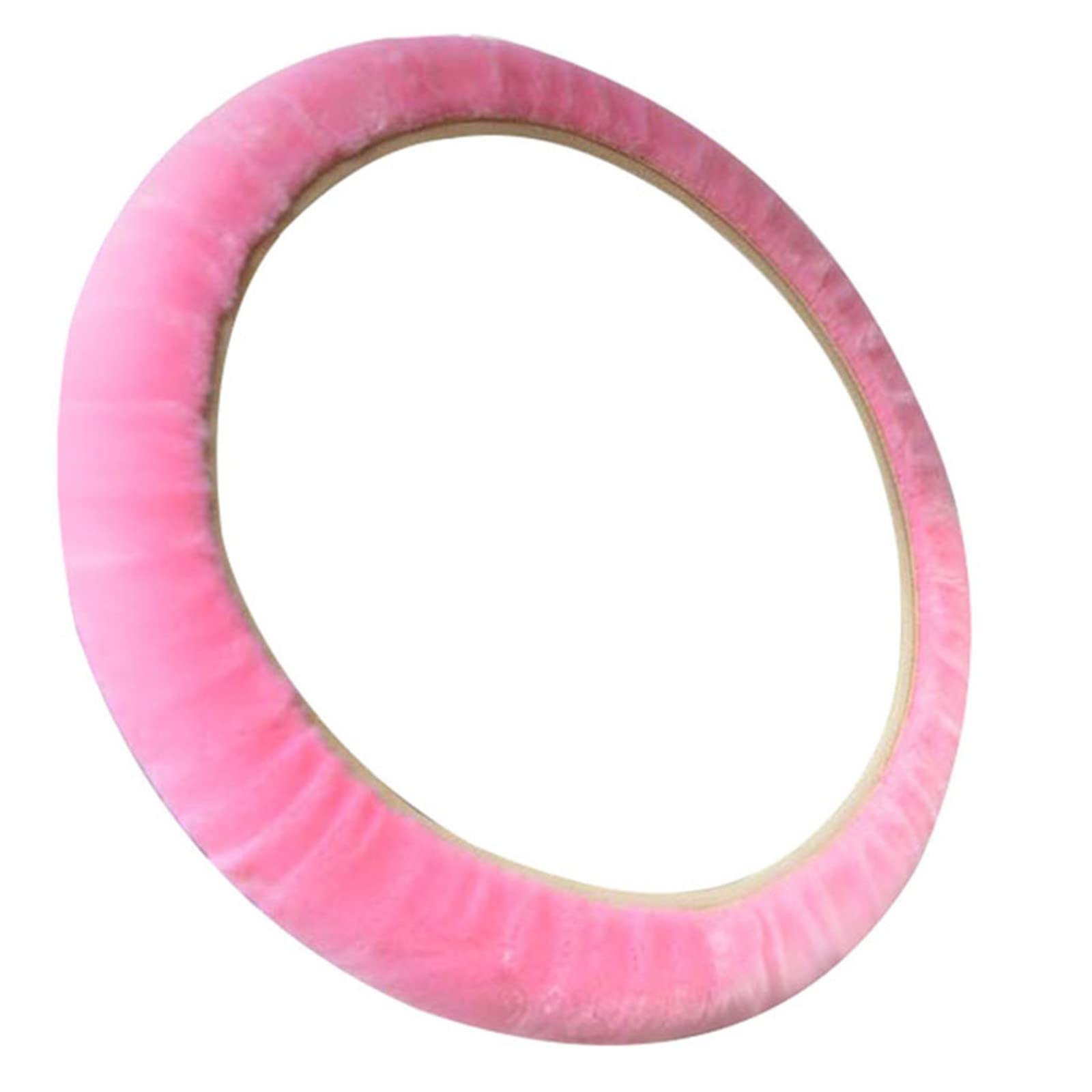 Soft Plush Steering Wheel Cover for Winter - Warm & Cozy Car Accessory, Non-Slip Grip, Universal Fit for Most Vehicles (Pink) | Perfect for Cold Weather Driving & Car Interior Comfort