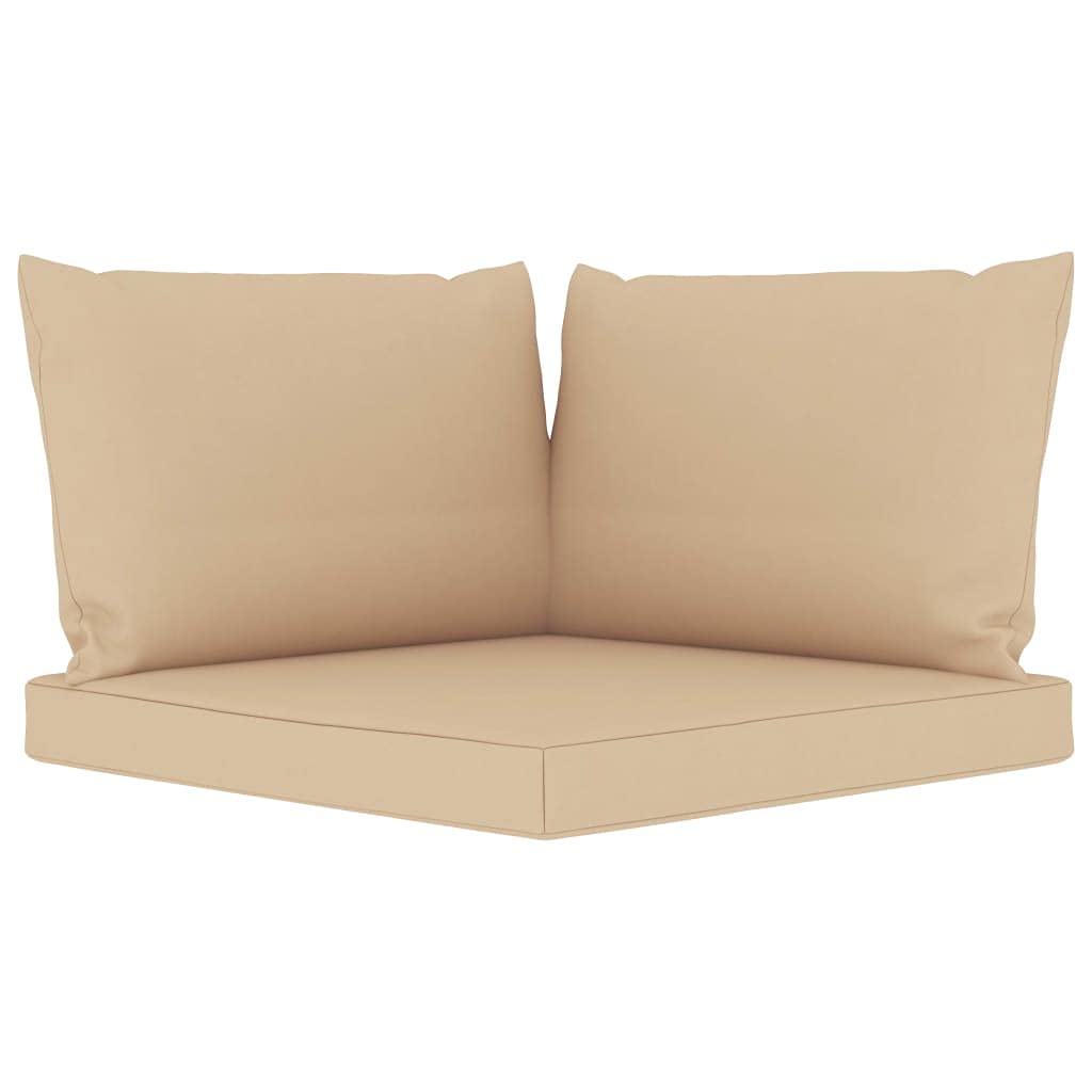 Premium 3-Piece Pallet Sofa Cushion Set - Waterproof Outdoor Patio Furniture Cushions for Chairs & Loungers - Soft Beige Fabric - Perfect for Backyard, Deck & Poolside Relaxation