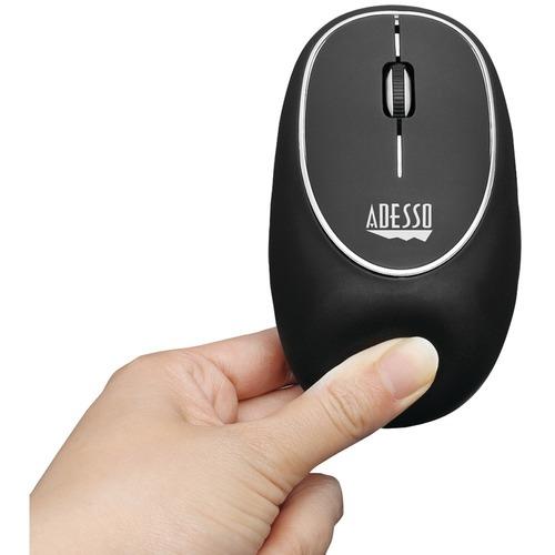 Adesso IMOUSE E60B Wireless Ergonomic Anti-Stress Gel Mouse - Comfortable Computer Mouse for Office, Gaming & Long Work Sessions (Black)