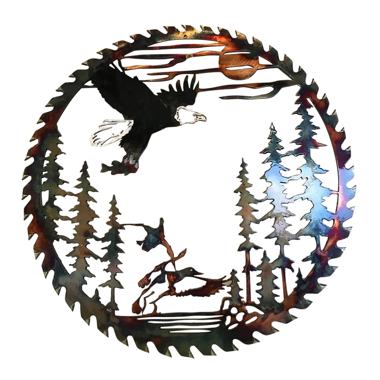 Vintage Metal Wall Art Decor - Handcrafted Retro Home Wall Hanging Decoration for Living Room, Bedroom & Office - Creative Atmosphere Enhancer for Modern & Farmhouse Interior Design
