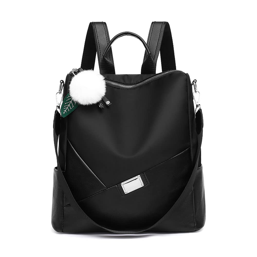 LTDH Anti-Theft Women's Backpack - Stylish Casual Shoulder Bag for Travel, Work & School - Durable Rucksack Purse with USB Port - Perfect for Commuting, Hiking & Daily Use (Black)