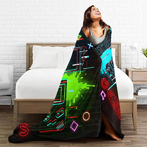 Soft Microfiber Gaming Throw Blanket for Teens - 80