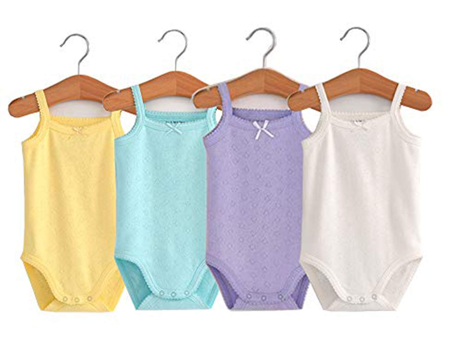 Baby Girls Spaghetti Strap Bodysuit - Sleeveless Cotton Tank Top Onesie (3-Pack) | Soft Summer Outfits for Infants & Toddlers | Perfect for Playdates, Beach Trips & Family Photos