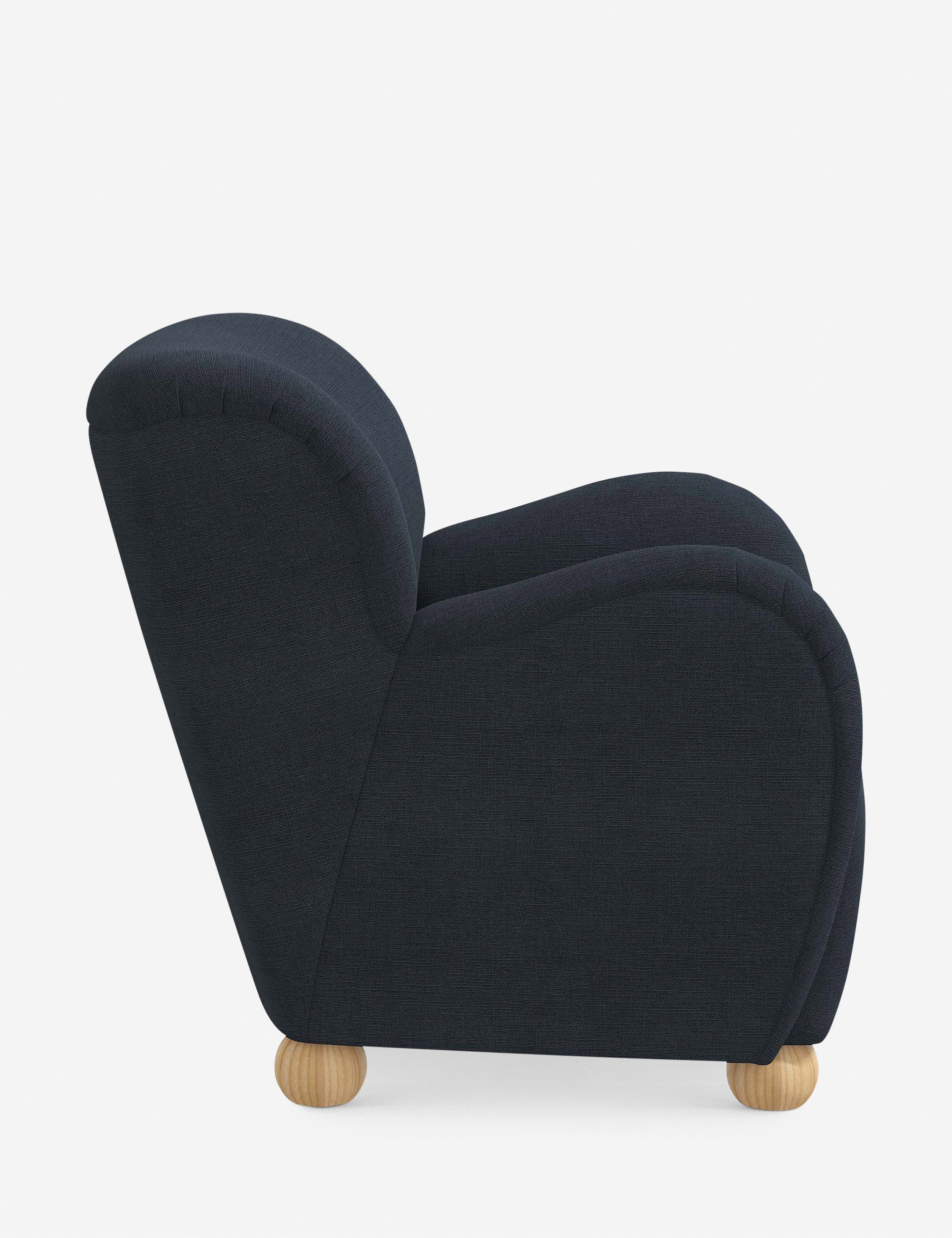 Baird Accent Chair - Modern Upholstered Lounge Chair for Living Room, Bedroom & Office - Comfortable Reading Chair with Sturdy Wooden Legs