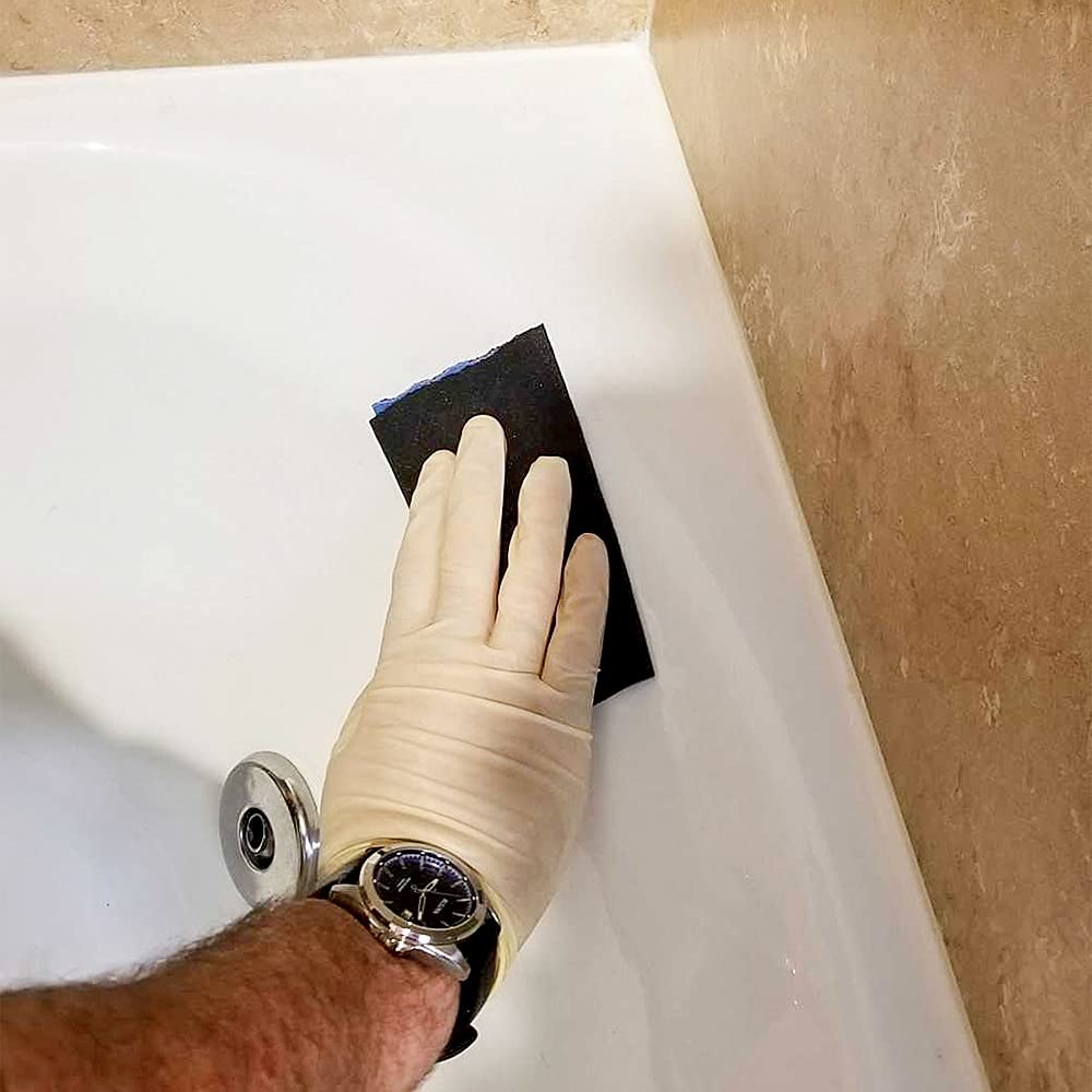 Bathworks Premium Bathtub & Tile Refinishing Kit 22oz - Non-Slip Protection (White) | DIY Bathroom Renovation, Tub Resurfacing & Tile Restoration for Home Improvement