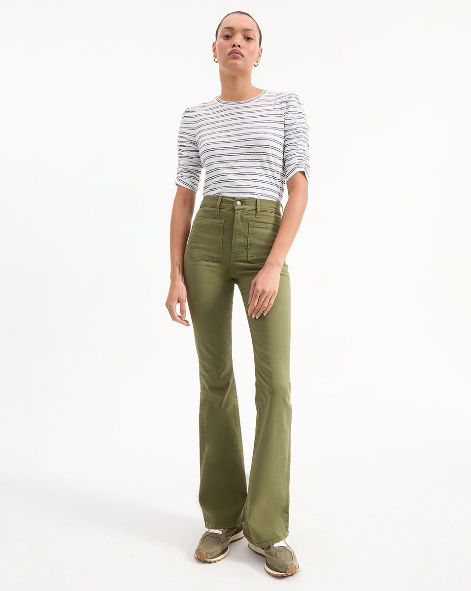 Waldorf Ruched Sleeve T-Shirt for Women | Trendy Blouse Top for Casual & Office Wear | Perfect for Everyday Outfits & Date Nights