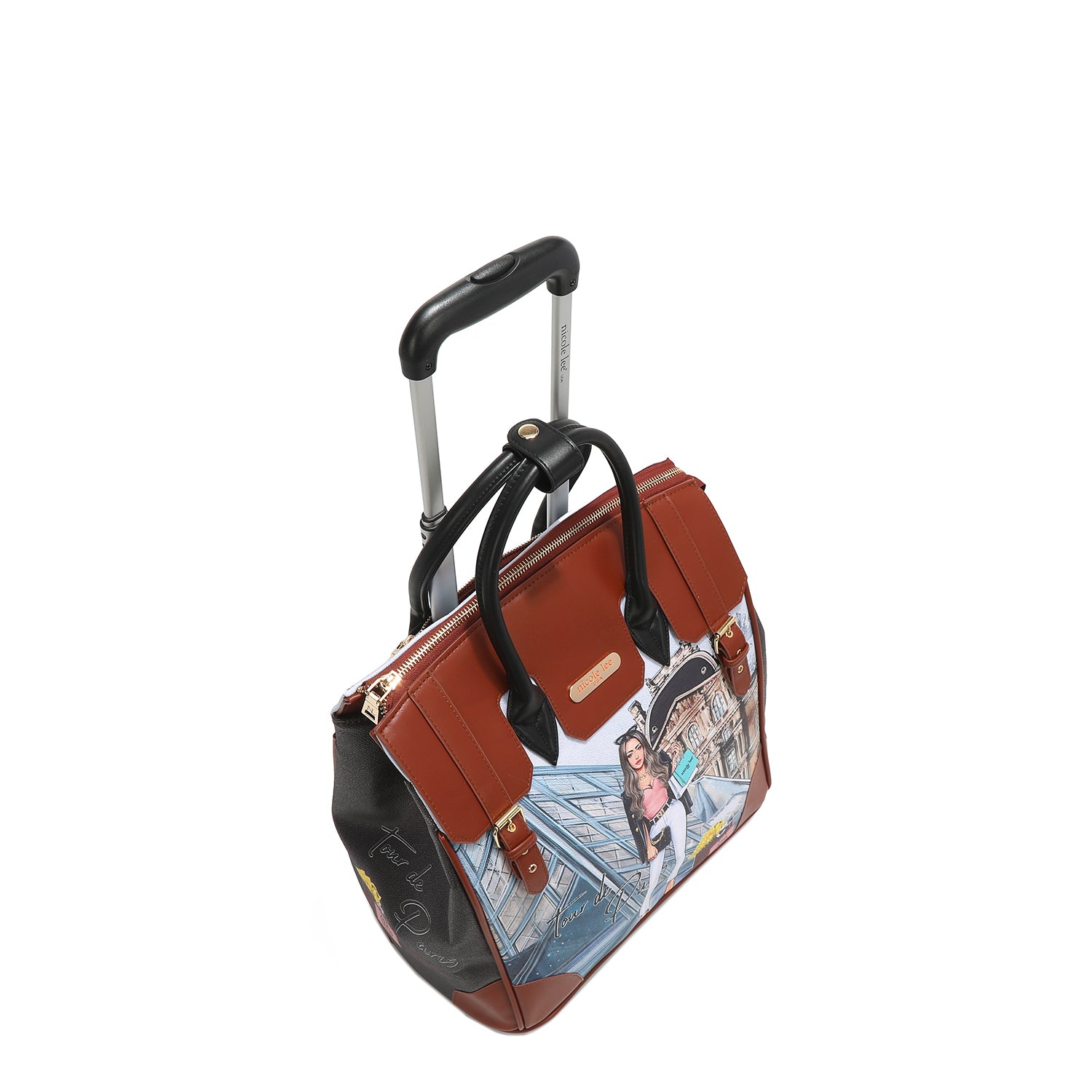 FIONA Rolling Tote Bag for Women - Large Travel Carry On Luggage with Wheels - Perfect for Airplane, Business Trips & Weekend Getaways