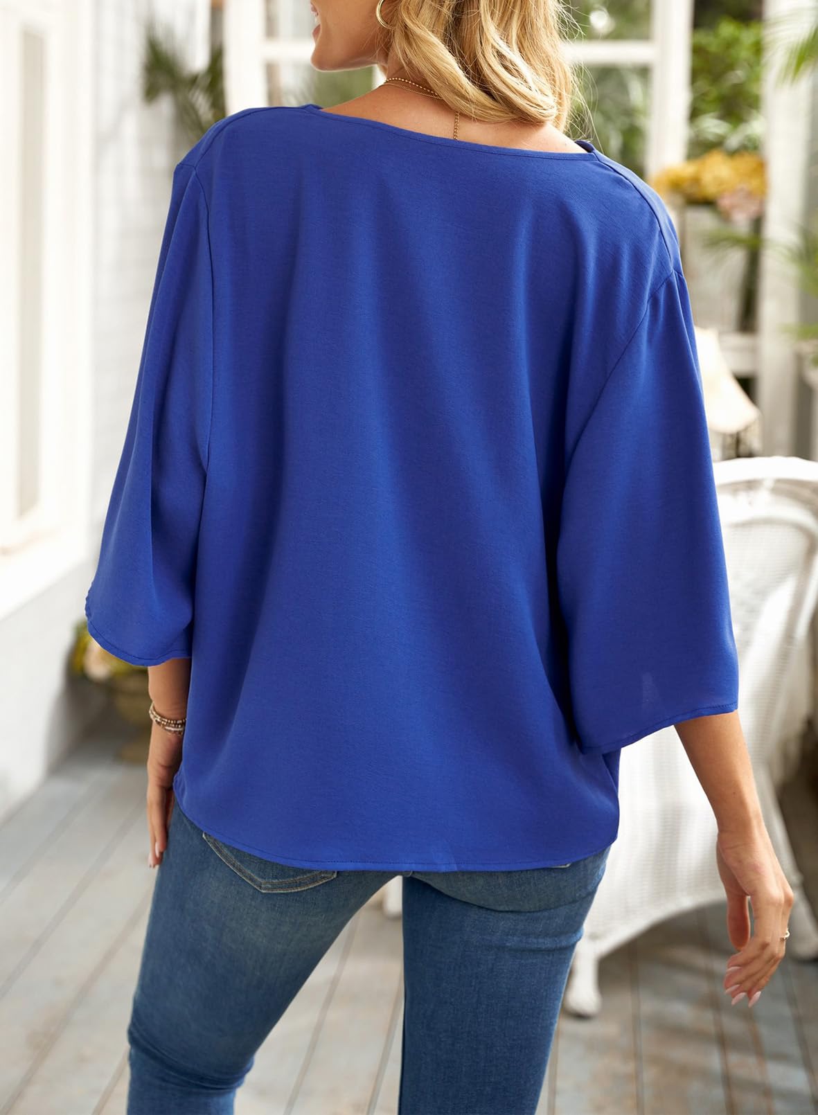 Dokotoo Women's Short Sleeve Chiffon Blouse - Lightweight Summer Tops for Casual Wear, Office & Date Night Outfits